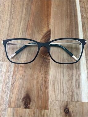 ESCADA Black and Gold Rectangular Reading Glasses frames